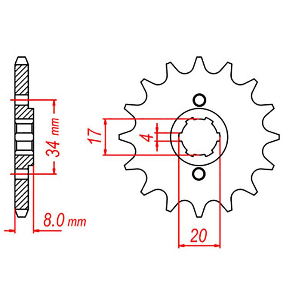 SPKT FRONT OE STEEL 266 11T #520