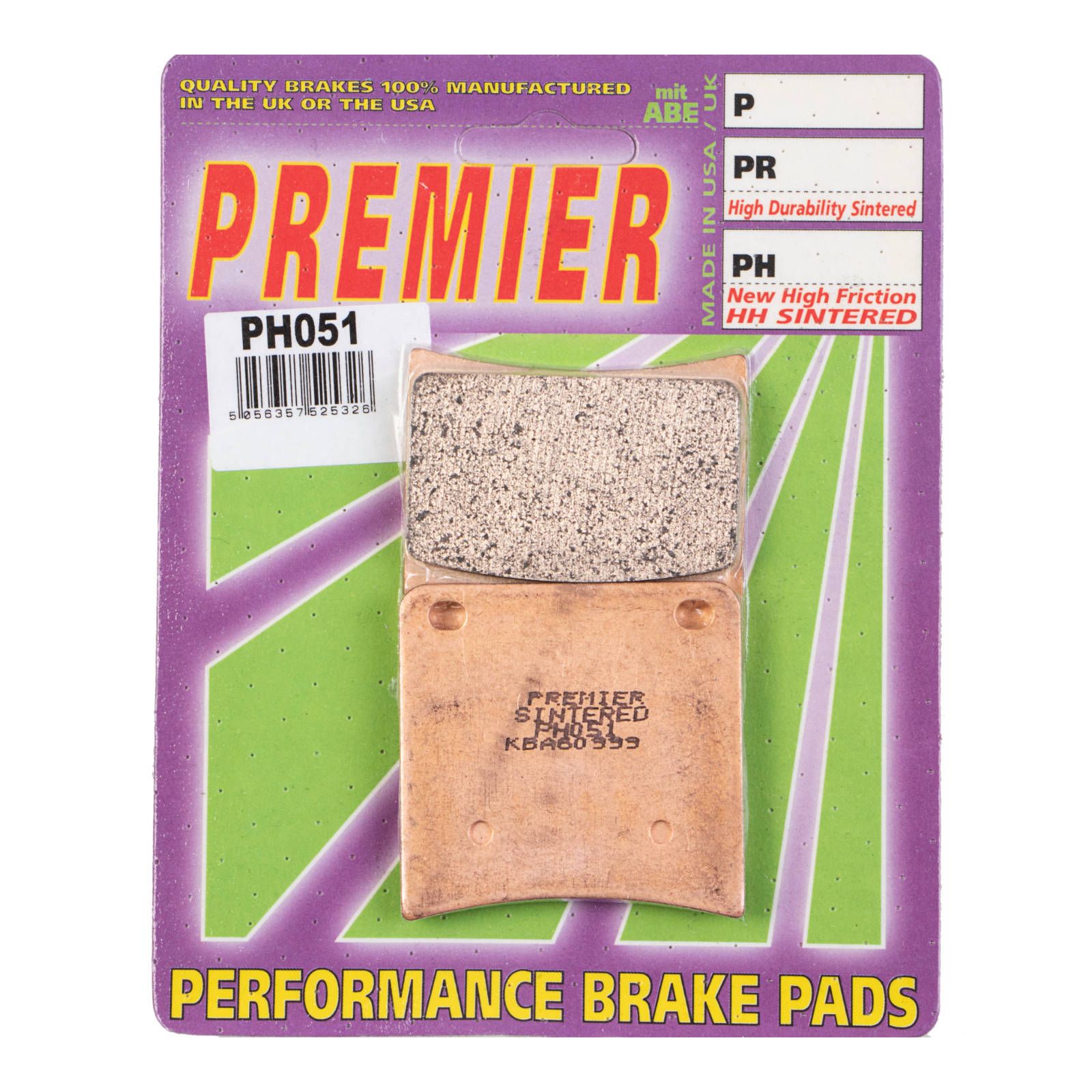 PREMIER BRAKE PADS HI-PERF SINT PH051 - SUZ - Image 1