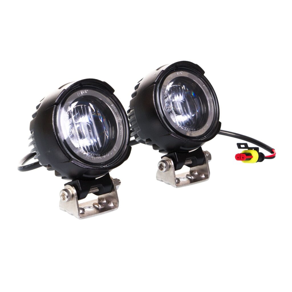 WHITES LED LIGHT 60MM LENS - PAIR - OSRAM LED - W/HARNESS