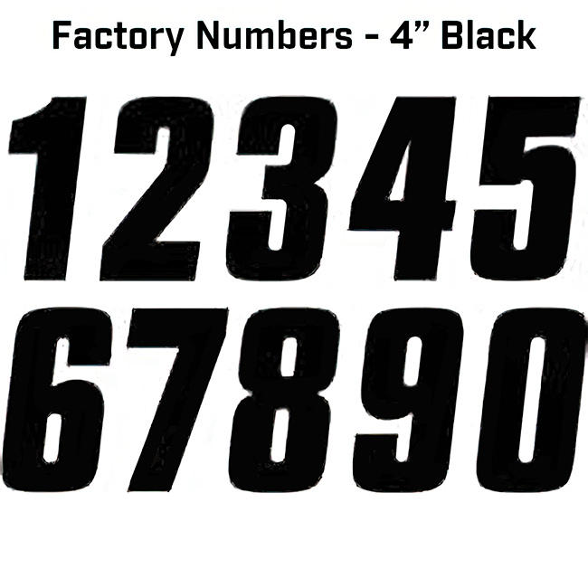 FACTORY NUMBER 4 INCH 4 3 PACK BLACK 100mm [A]