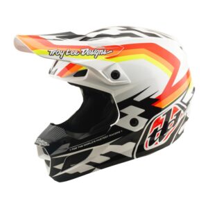 Troy Lee Designs SE5 Polycarbonate Motocross Helmet Dash Orange - Image 3