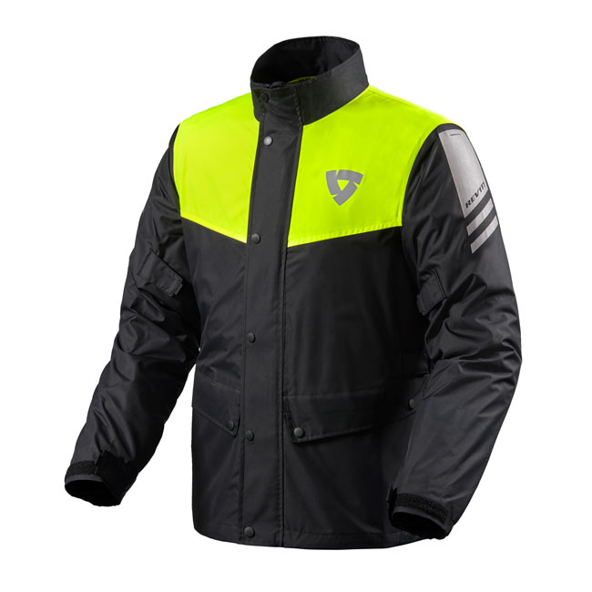 Rev'It Nitric 3 H2O Rain Jacket Black/Neon Yellow