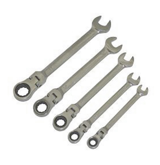 X TECH RATCHET SPANNER SET (8,10,12,14,17MM)