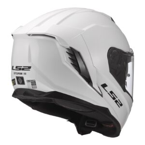 LS2 FF818 Storm III Helmet Road Solid Gloss White - Image 2