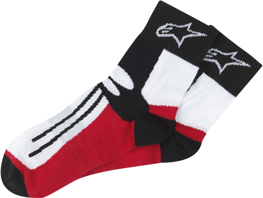 Socks Alpinestars Road Racing Short Red/White/Black