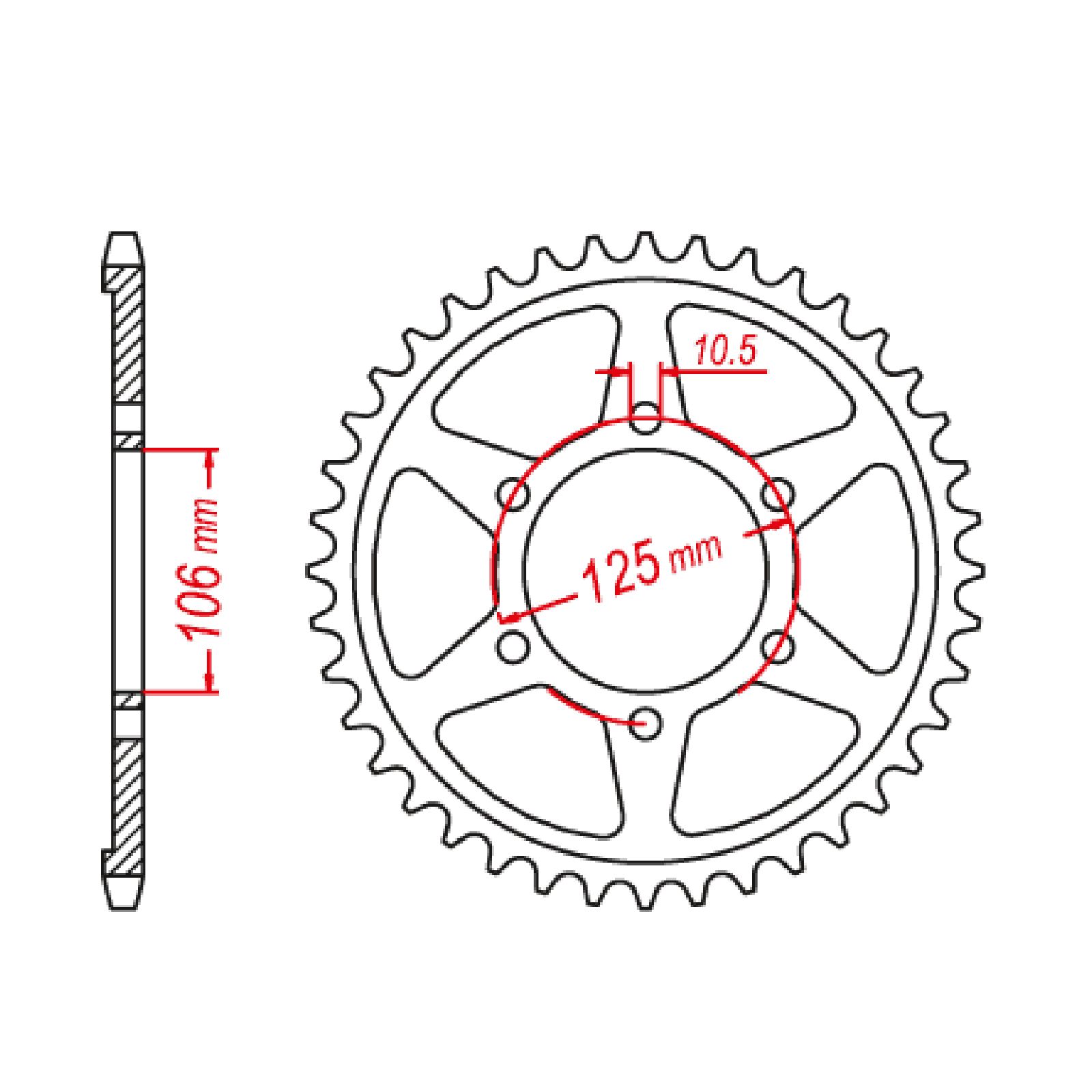 SPKT REAR OE STEEL 2020 41T #520 - Image 1