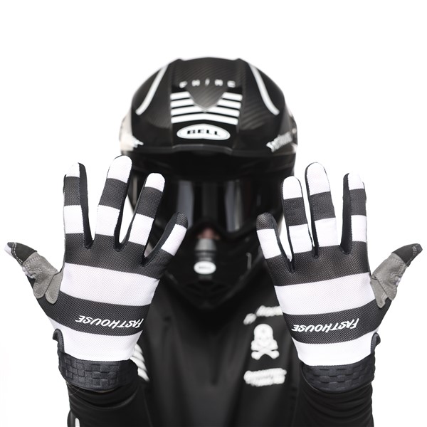 Fasthouse Vapor Jail Bird Motocross Gloves Black/White