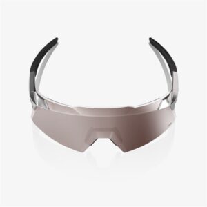 100% Aerocraft Gloss Black Chrome Sunglasses HiPER Silver Mirror Lens - Image 4
