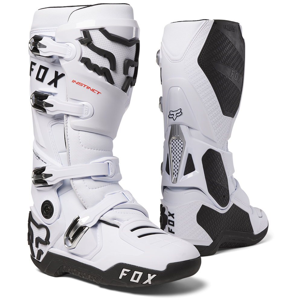 Fox Instinct Motocross Boots White