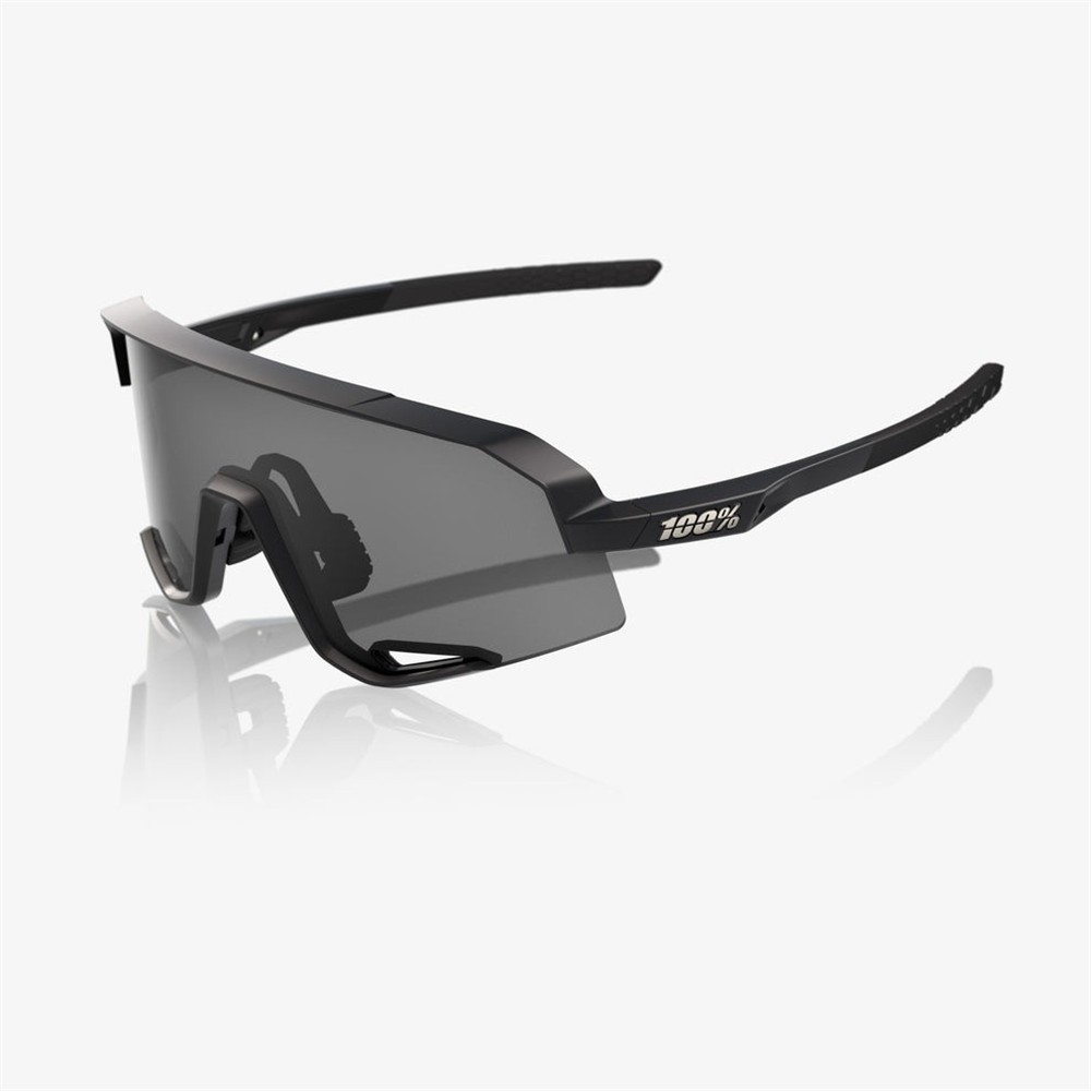 100% Slendale Matte Black Sunglasses Smoke Lens