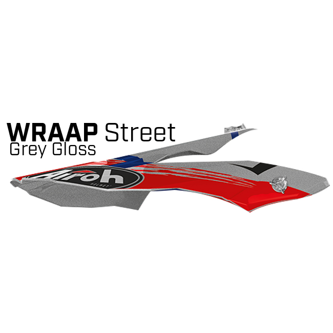 *Peak Only Wraap Street Grey Metal Gloss Helmet MX Airoh [A]