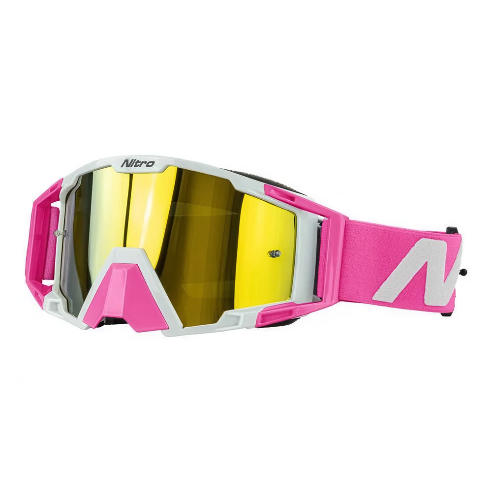 NITRO NV-100 Motocross Goggles Pink/White