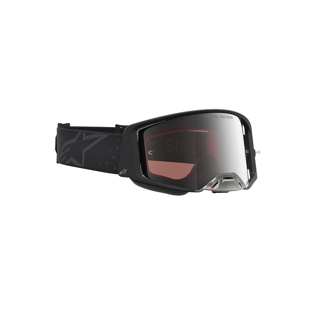 Alpinestars Supertech Cloak Motocross Goggles Black Mirror Silver Lens