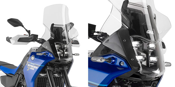 GIVI SCREEN YAMAHA TENERE 700 '25-> CLEAR 43.5x44.5cm 13.5cm TALLER HLP