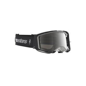 Alpinestars Vision 8 Amber Motocross GogglesBlack/Silver Mirror Silver Lens - Image 2