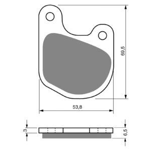 BRAKE PADS GOLDFREN SINTERED SPORTS GF059 - S3 ( PH71 ) - Image 1