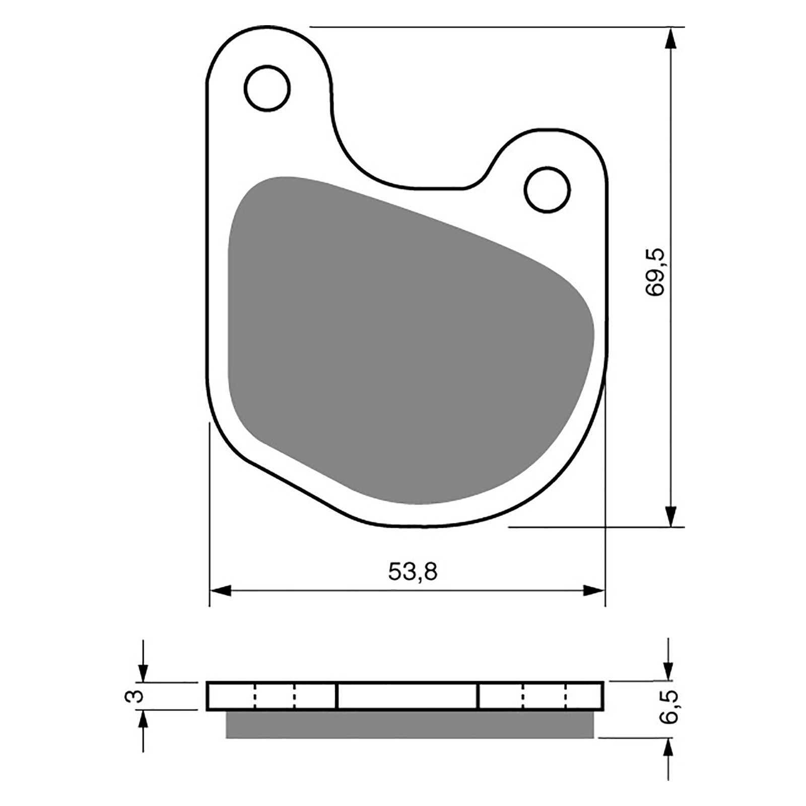 BRAKE PADS GOLDFREN SINTERED SPORTS GF059 - S3 ( PH71 ) - Image 1