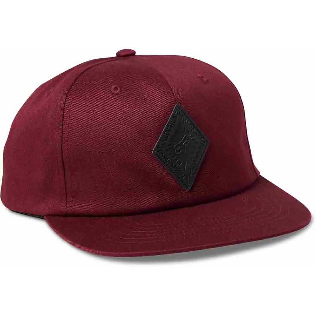 Fox Still In Snapback Cap Dark Maroon - Image 1