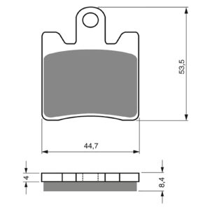 BRAKE PADS GOLDFREN SINTERED SPORTS GF147 - S3 ( PH268 ) - Image 1