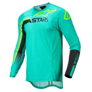 Alpinestars Supertech Blaze Motocross Jersey Pastel Green/Black/Yellow Fluoro - Image 1