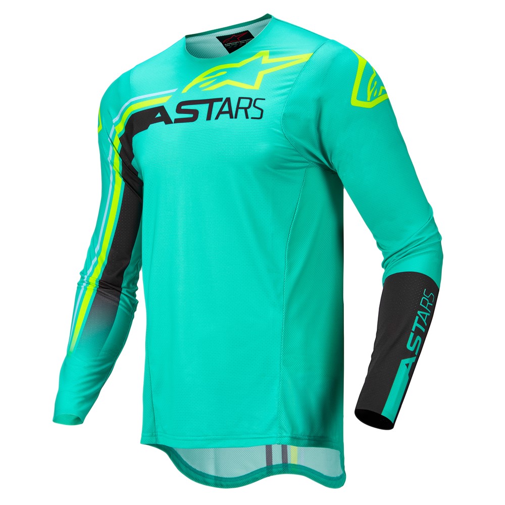 Alpinestars Supertech Blaze Motocross Jersey Pastel Green/Black/Yellow Fluoro