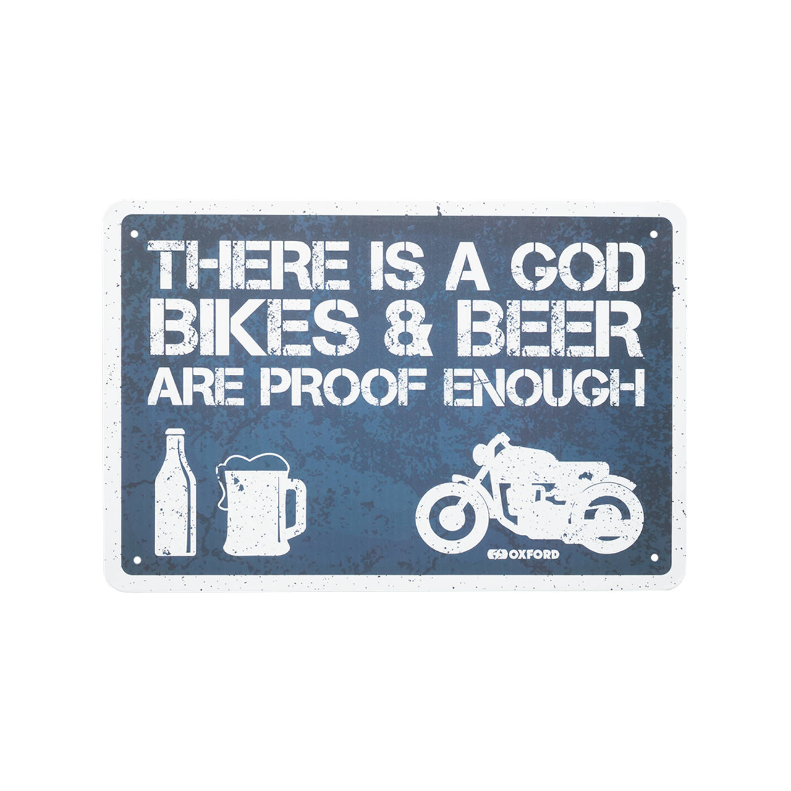 Oxford Garage Metal Sign: There Is A God - Image 1