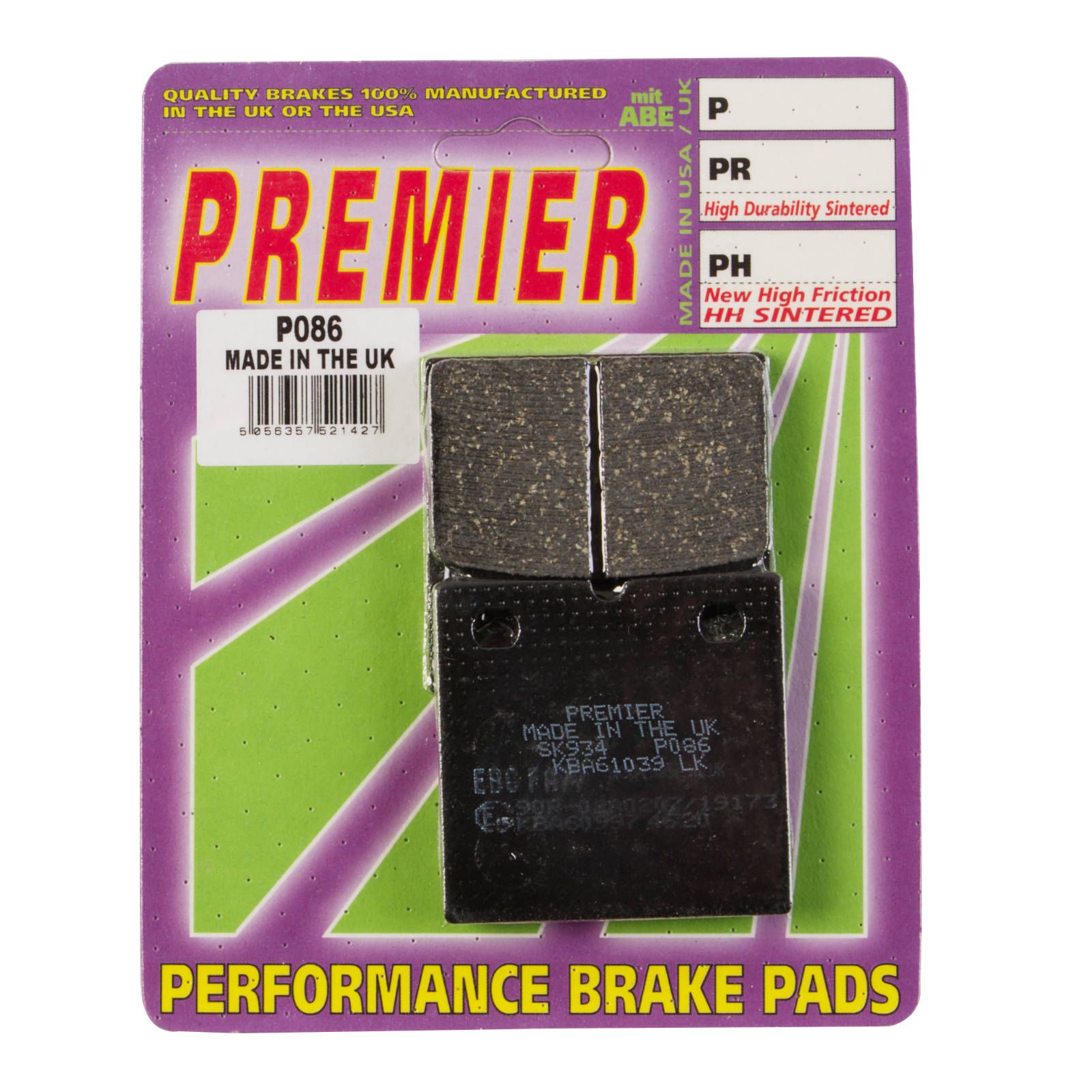 PREMIER BRAKE PADS P086 - BMW - Image 1