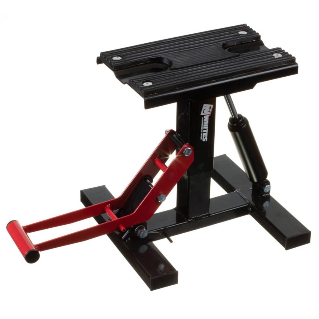 WHITES MX LIFT STAND - (HEIGHT ADJ. & HYDRAULIC DAMPER)