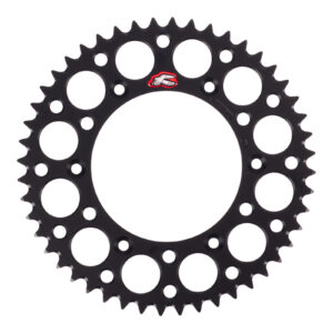 Renthal Sprocket Rear Black 48T Alloy 7075 T6 Grooved - Image 1