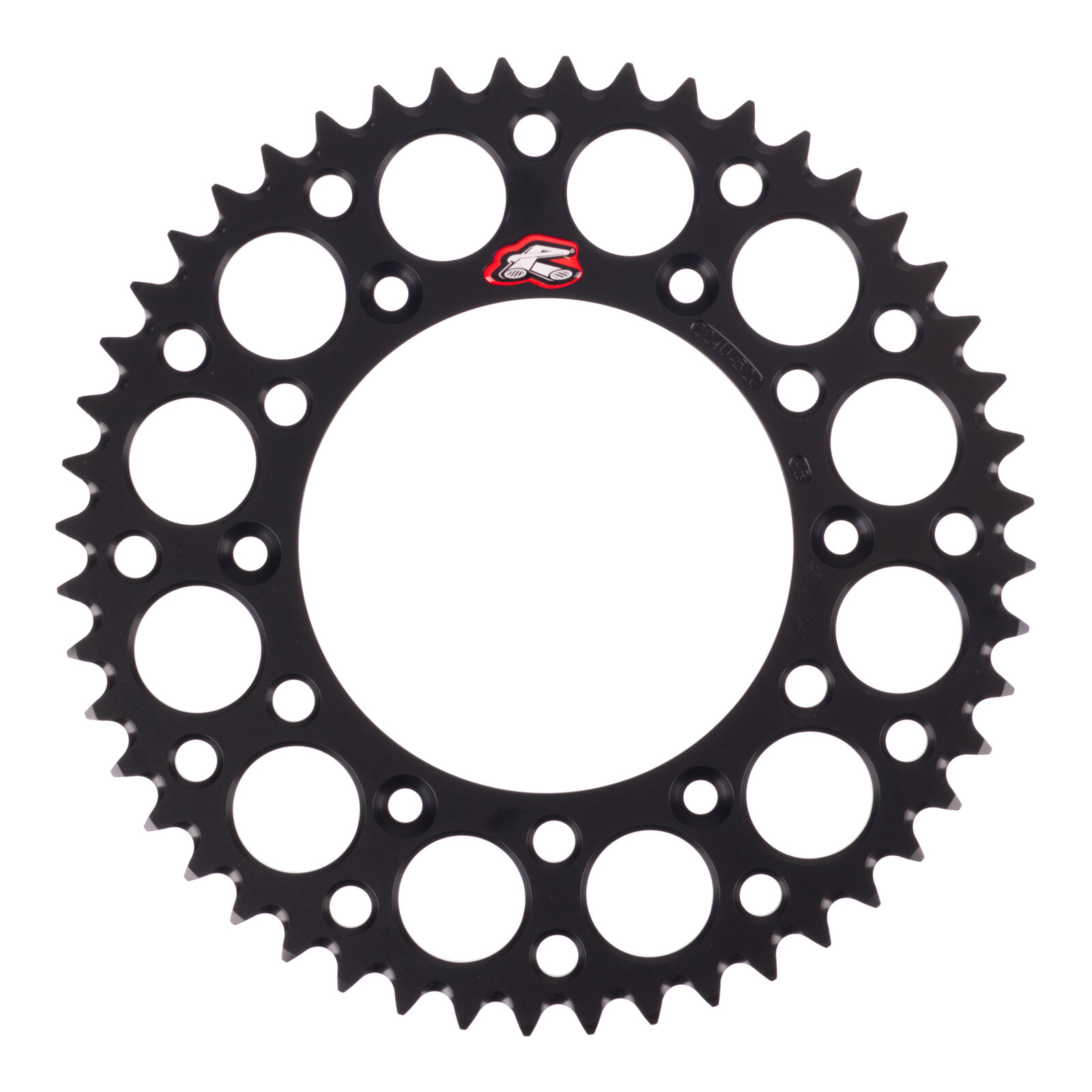 Renthal Sprocket Rear Black 48T Alloy 7075 T6 Grooved - Image 1