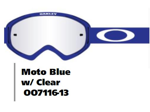 Motocross Goggles Oakley OFrame 2 XS Pro Blue Clear Lens