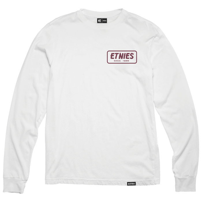 Etnies Quality Long Sleeve Tee White/Burgundy