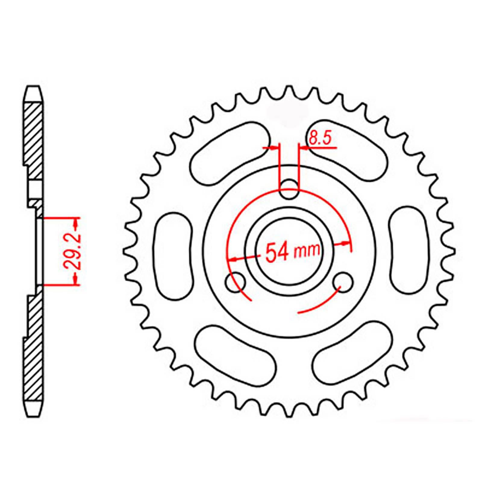 SPKT REAR OE STEEL 255 35T #420 - Image 1