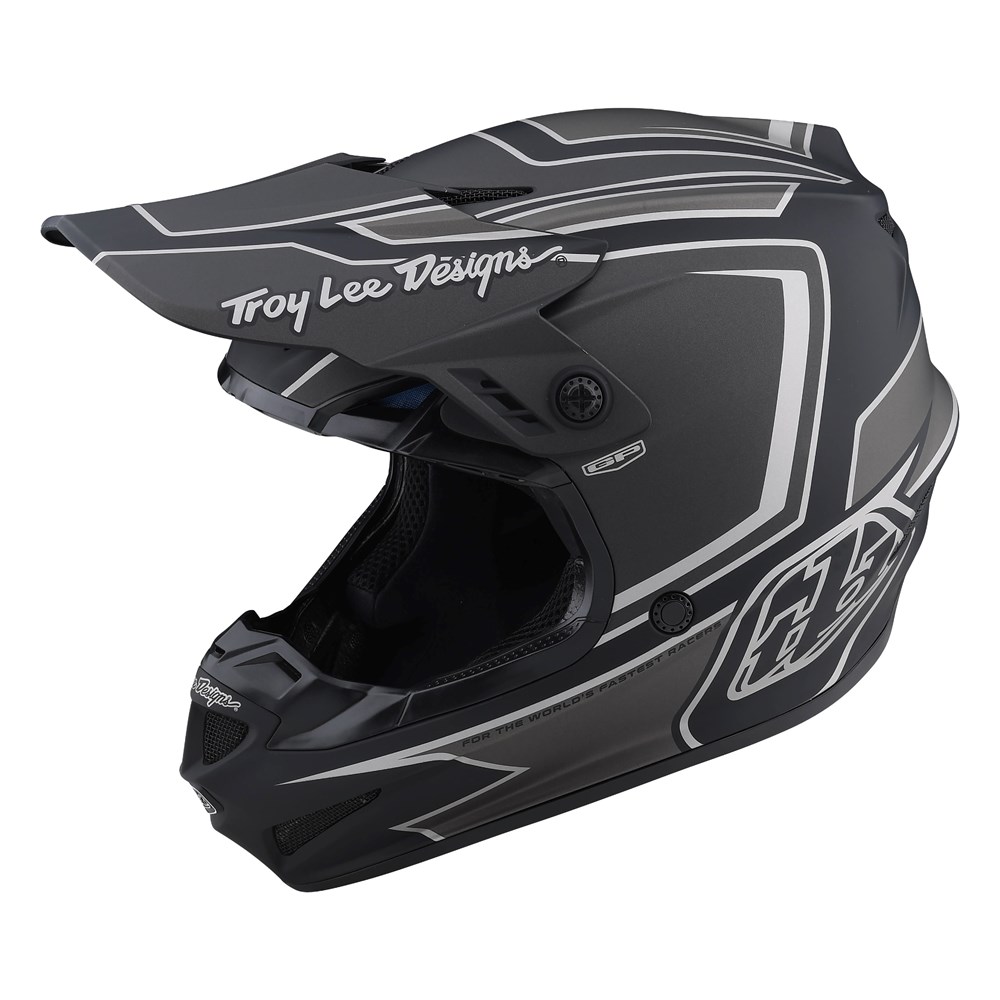 Troy Lee GP RITN Motocross Hemet Black/Grey