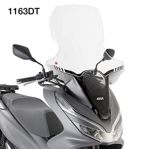 SCREEN HONDA PCX 125 '19-> TRANSPARENT 85 x 63cm (NEEDS D1163KIT)