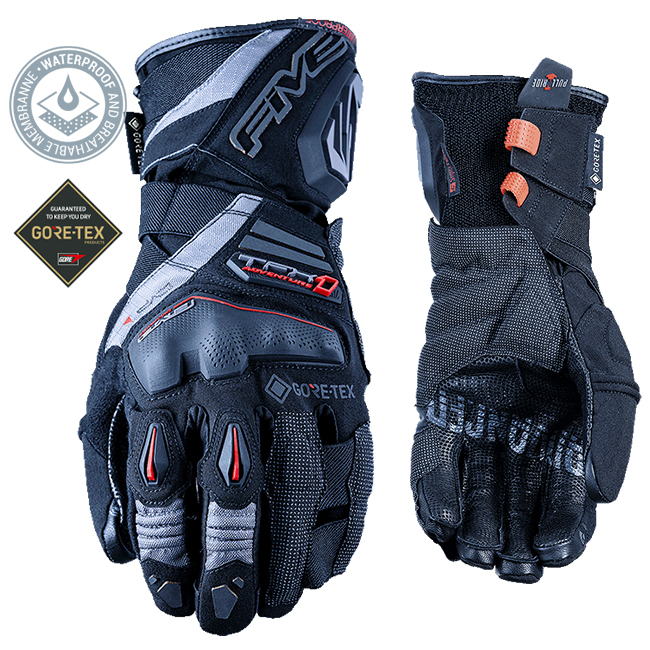 Adventure Gloves Five RFX1 GTX Black/Grey