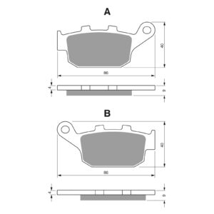 BRAKE PADS GOLDFREN SINTERED SPORTS GF306 - S3 ( PH427 ) - Image 1
