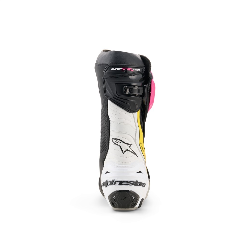 Alpinestars Supertech R Road Boots Black/Magenta/White/Yellow Fluoro