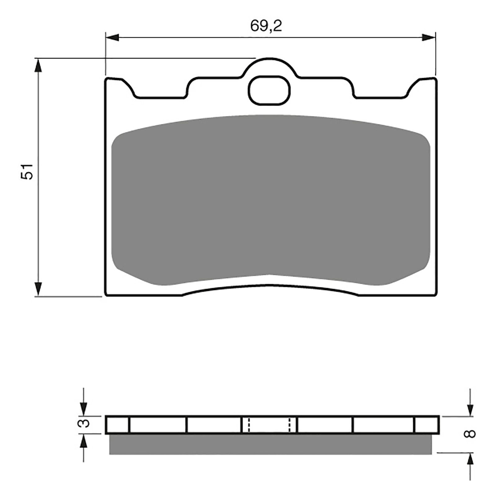 BRAKE PADS GOLDFREN SINTERED SPORTS GF132 - S3 ( PH275 ) - Image 1