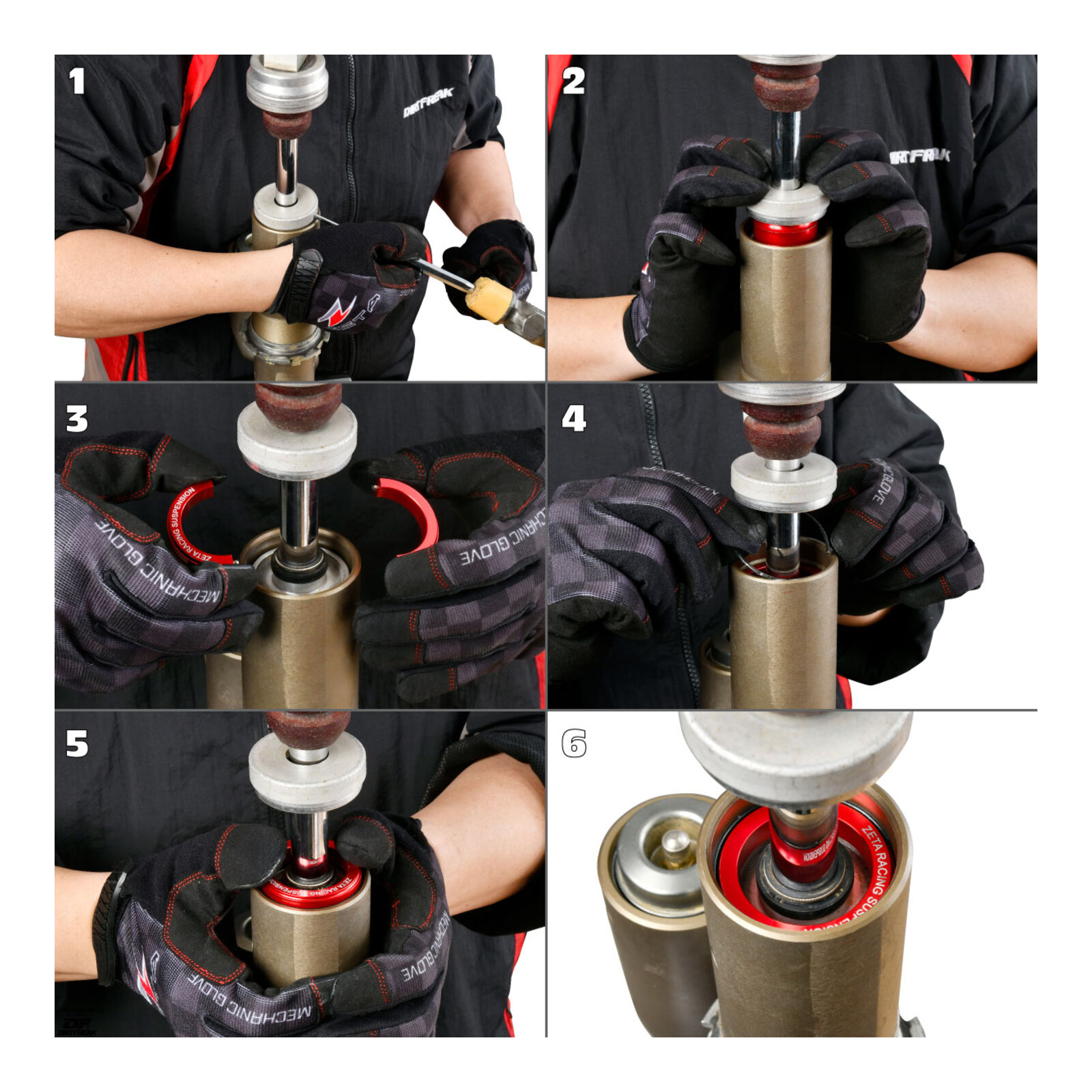 Zeta Rear Suspension Lowering Kit Showa/KYB/WP 50F 40mm - Titanium - Image 2