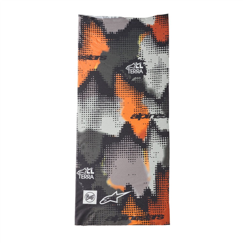 Alpinestars Buff Nazca Neck Tube Gray Camo/Orange Fluoro