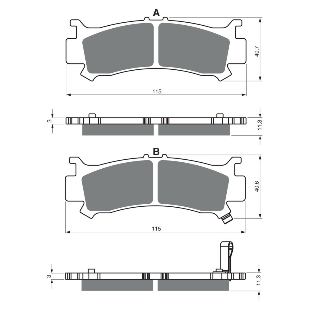 BRAKE PADS GOLDFREN OFFROAD RACING GF383 - K5 ( PR522 )