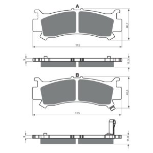 BRAKE PADS GOLDFREN OFFROAD RACING GF383 - K5 ( PR522 ) - Image 1