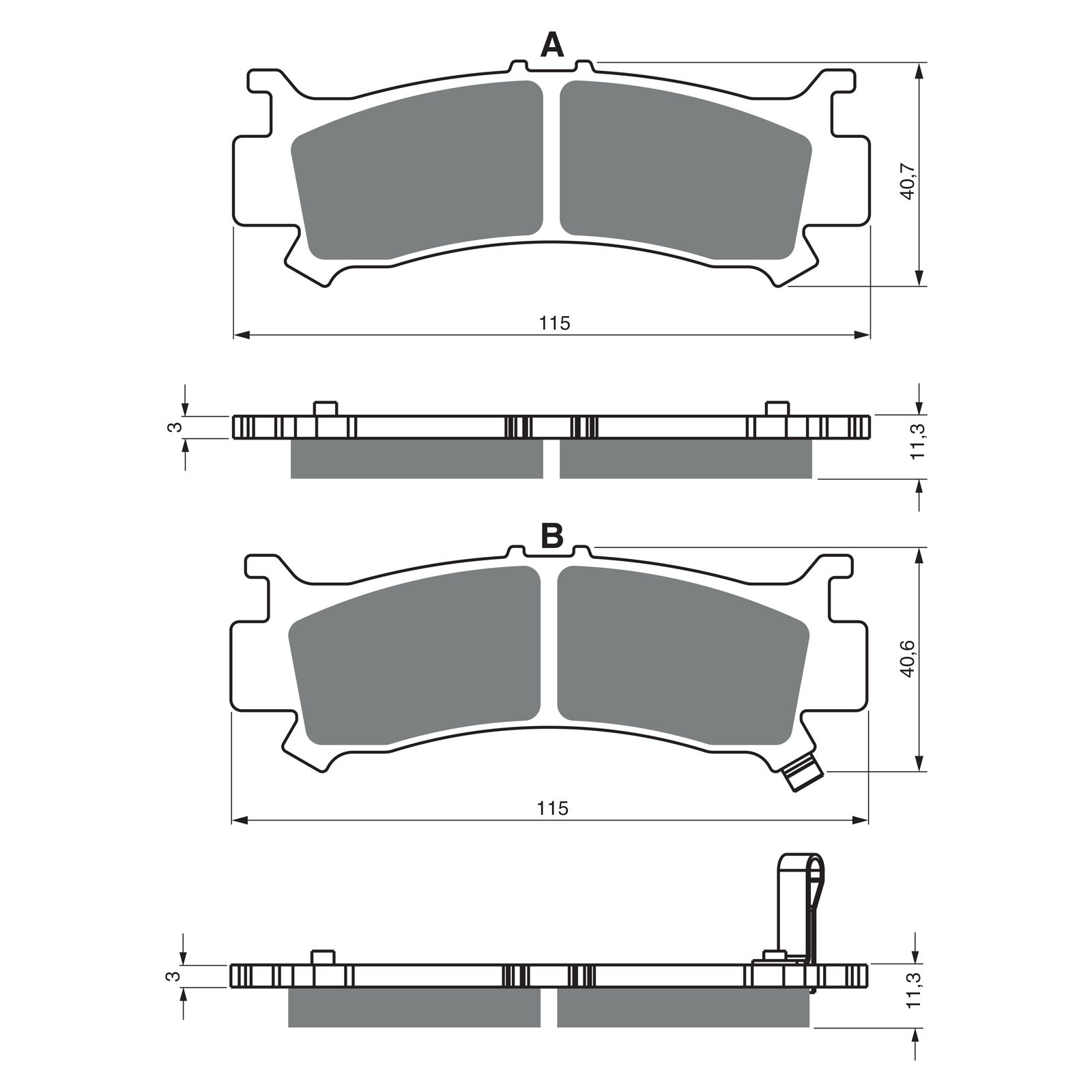 BRAKE PADS GOLDFREN OFFROAD RACING GF383 - K5 ( PR522 ) - Image 1