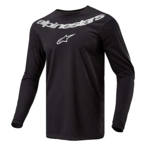 Alpinestars Fluid Graphite Motocross Jersey Black/Silver - Image 1