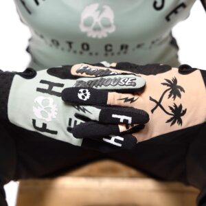 Fasthouse Women's Speed Style Fortune Motocross Gloves Mint/Peach - Image 4