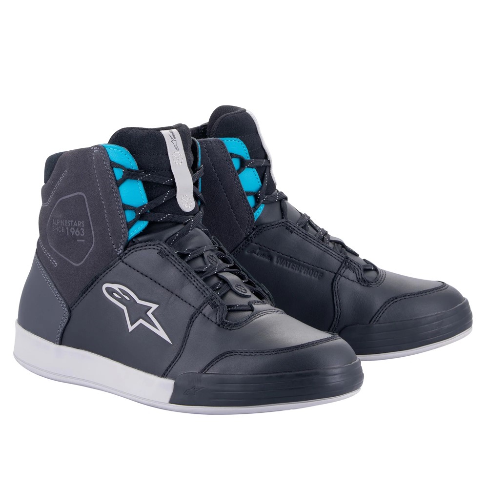 Alpinestars Chrome Drystar Shoes Ladies Black/Asphalt/Turquoise