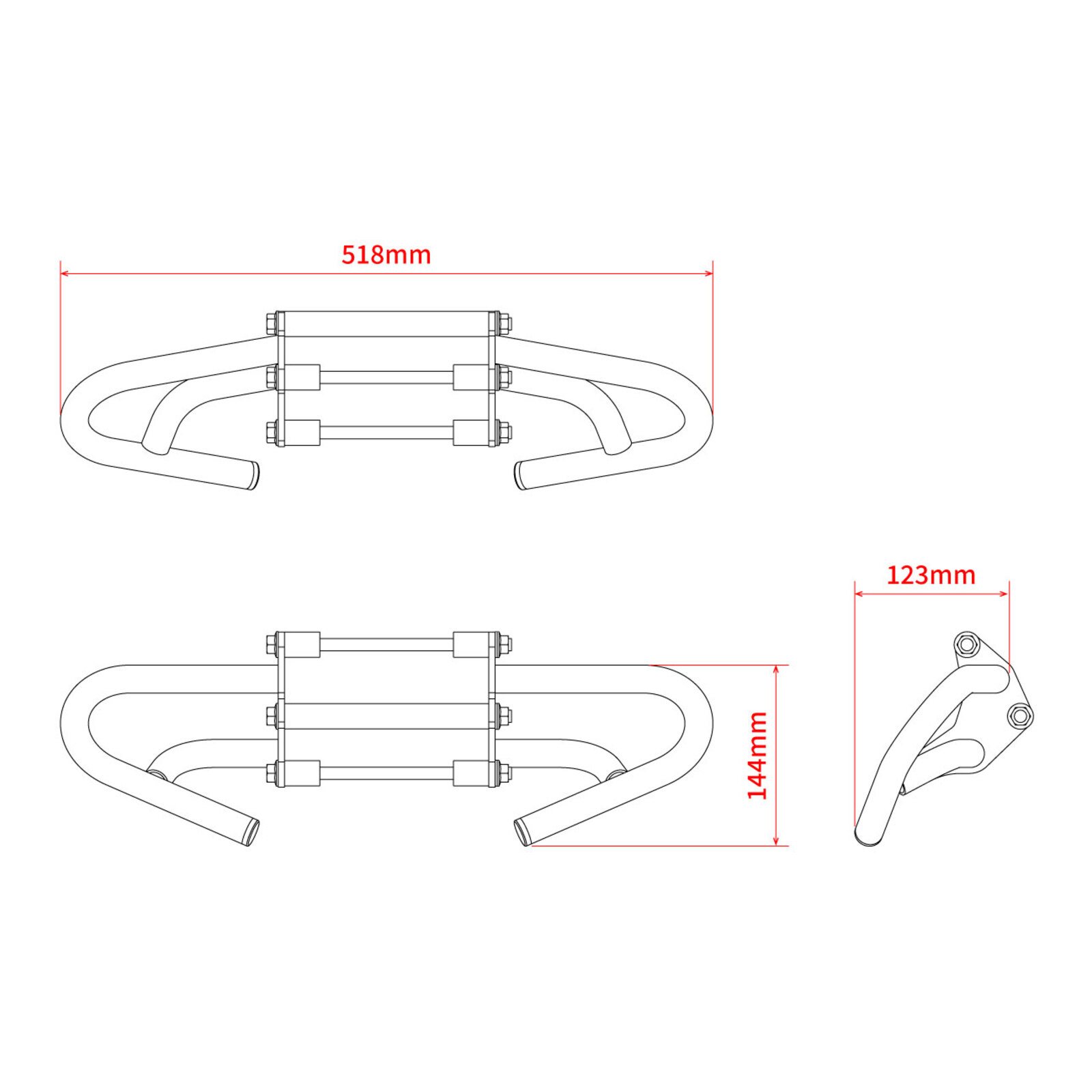 Zeta Pipe Engine Guard - Honda CRF250L ('21-) - Image 10