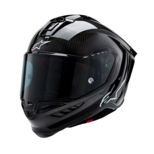 Alpinestars Supertech R10 Helmet Solid Black Carbon Matte/Gloss - Image 1