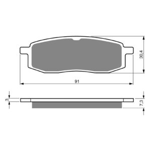 BRAKE PADS GOLDFREN OFFROAD RACING GF043 - K5 ( PR34 ) - Image 1